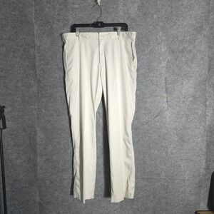 Nike Golf Dri-FIT Pants Mens 36x32 Off White Flat Front Trousers SP140711HKC
